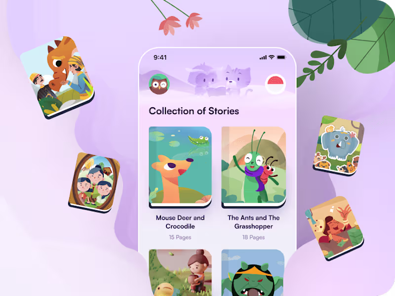 Cover image for Dongengin - Design & App Development for a Children's Book App
