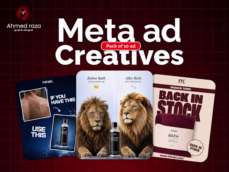 Cover image for High-Converting Meta Ad Creatives (Pack of 10)
