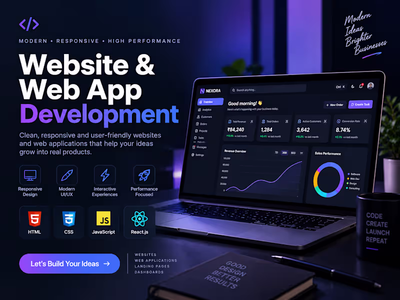 Cover image for Modern Frontend Website & Web App Development