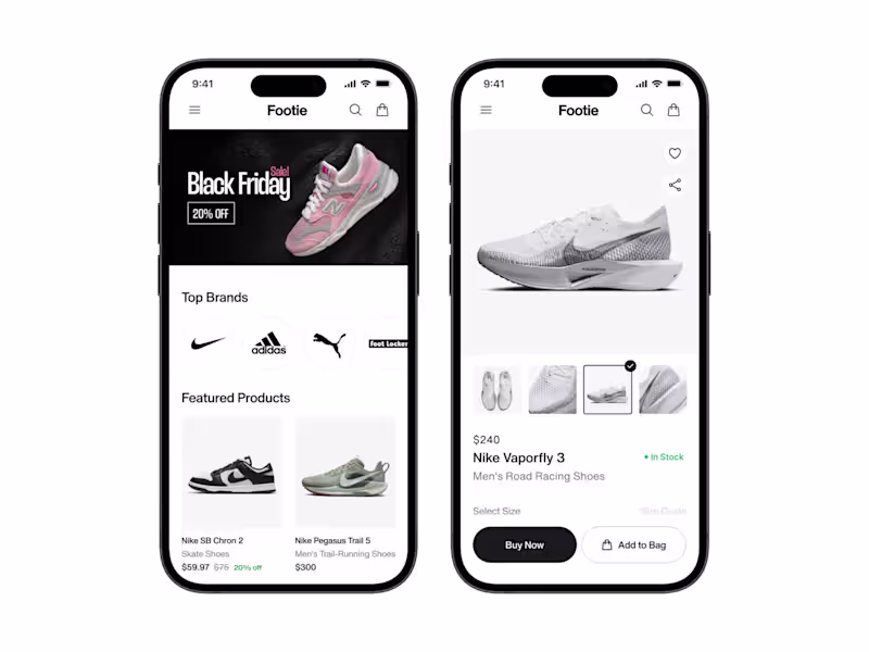 Cover image for Footie E-commerce App - UIUX Design