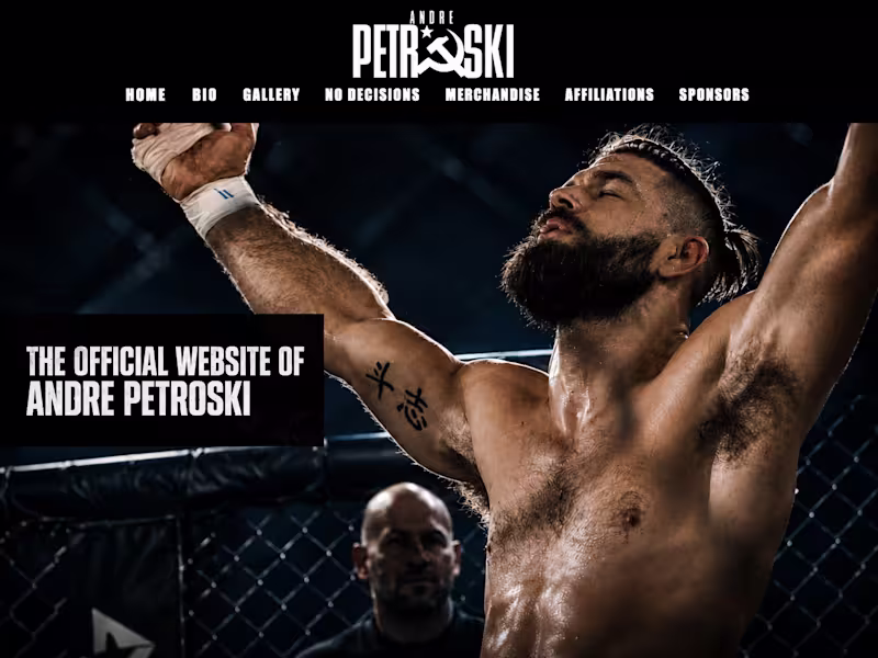 Cover image for MMA website concept designed with