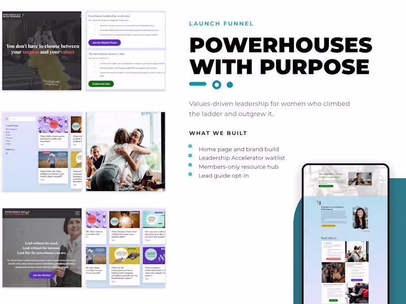 Cover image for Website Launch for Women’s Empowerment Brand on Kajabi