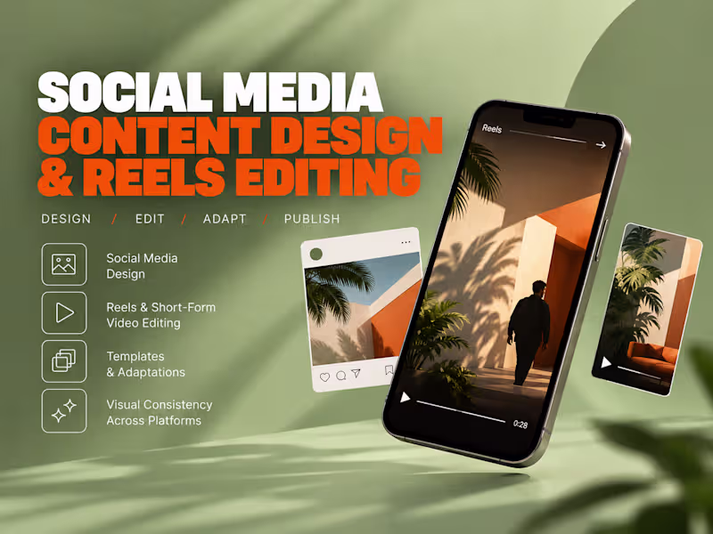 Cover image for Social Media Content Design & Reels Editing