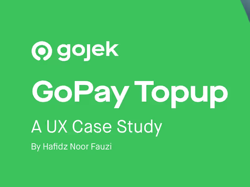 Cover image for Gopay Top Up Improvements — UX Case Study