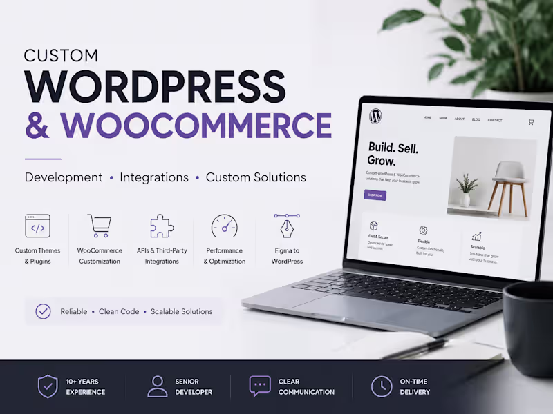 Cover image for Custom WordPress & WooCommerce Development