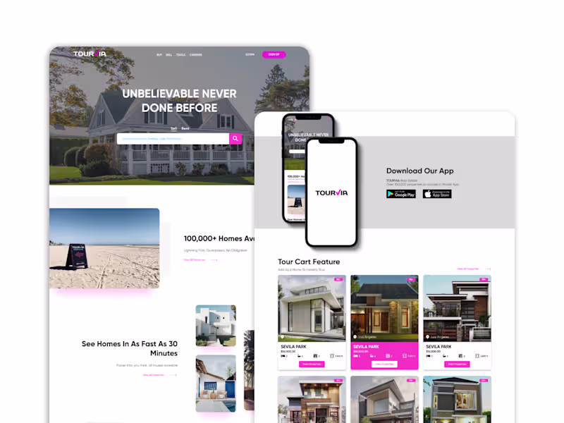 Cover image for Web Design - Tourvia