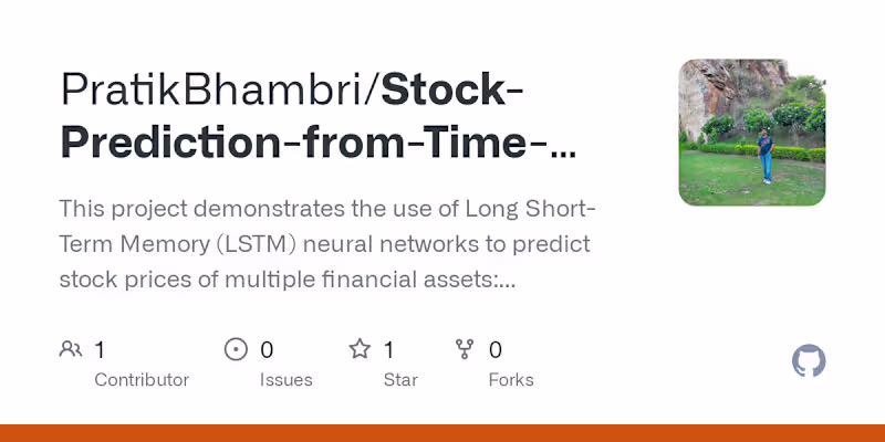 Cover image for Stock Prediction from Time Series