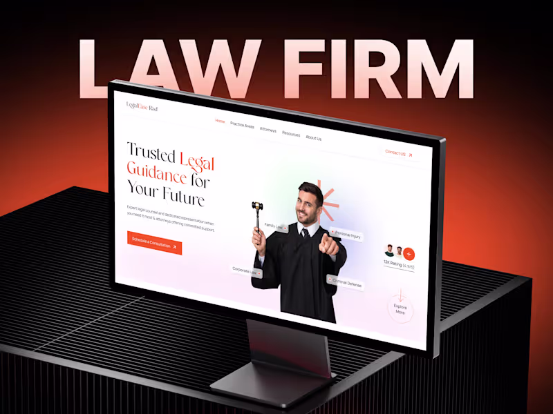 Cover image for Law Firm Website Design - UI & UX