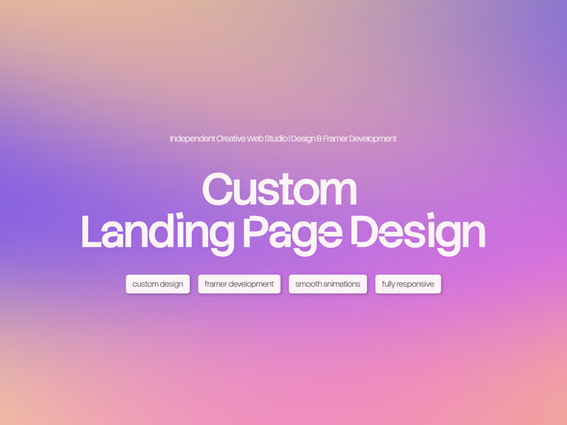 Cover image for Framer Website Development