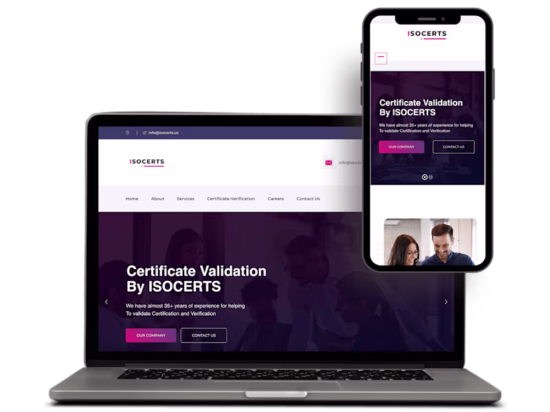 Cover image for ISO CERTS: A Web Development & Design Project