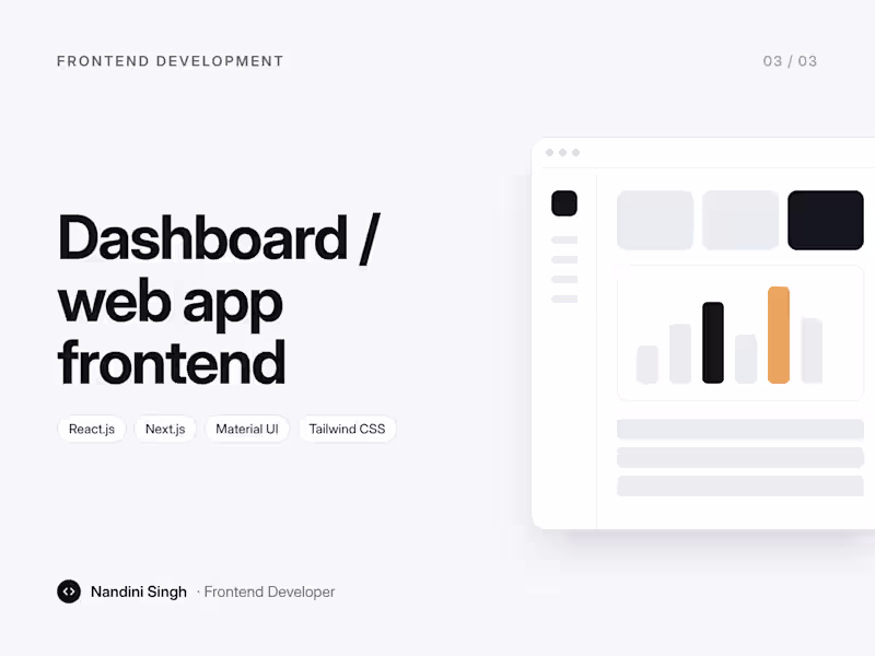 Cover image for Dashboard / web app frontend