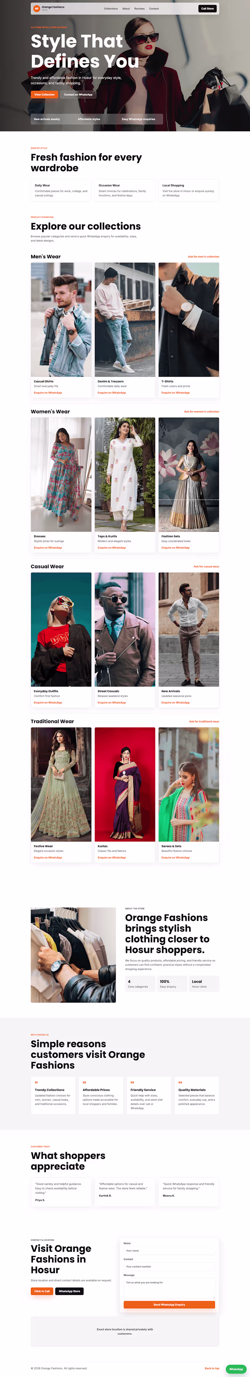 Cover image for Orange Fashions Website