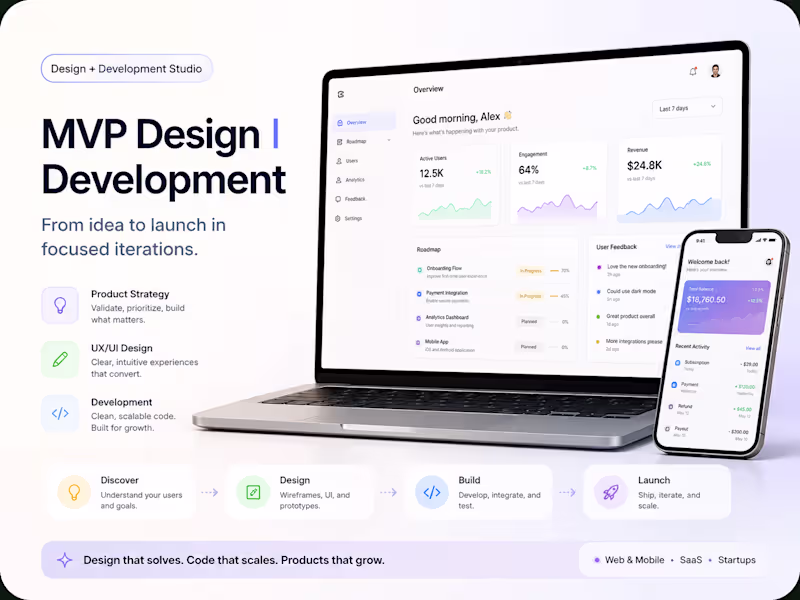 Cover image for MVP DESIGN | DEVELOPMENT | LANDING PAGE |  WEB 