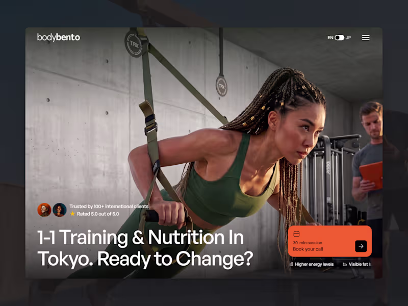 Cover image for English Personal Training & Nutrition Coaching in Central Tokyo