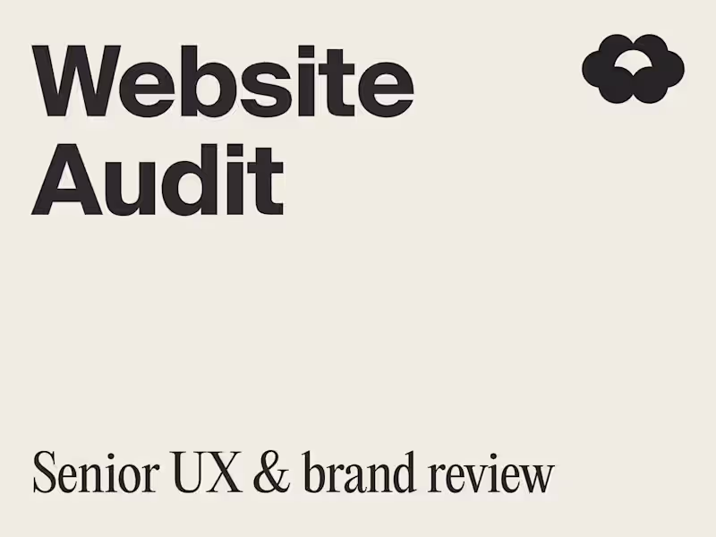 Cover image for Website Audit – Senior UX & Brand Review 