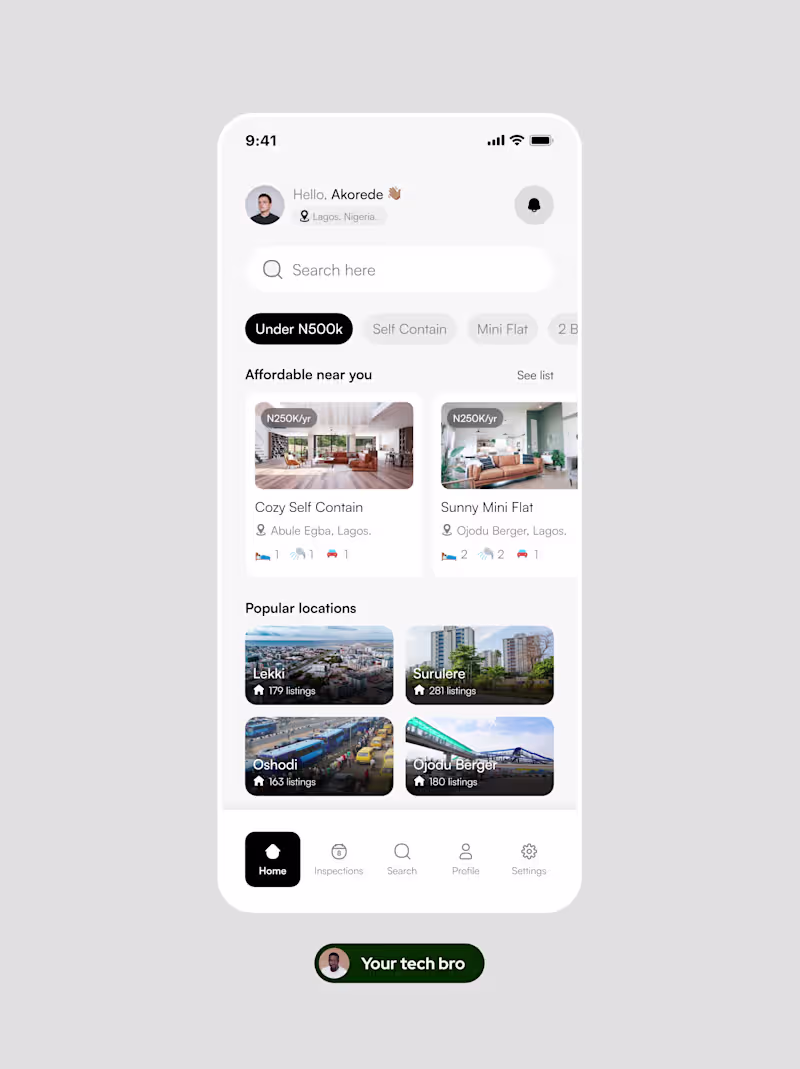 Cover image for Real Estate App — Homepage