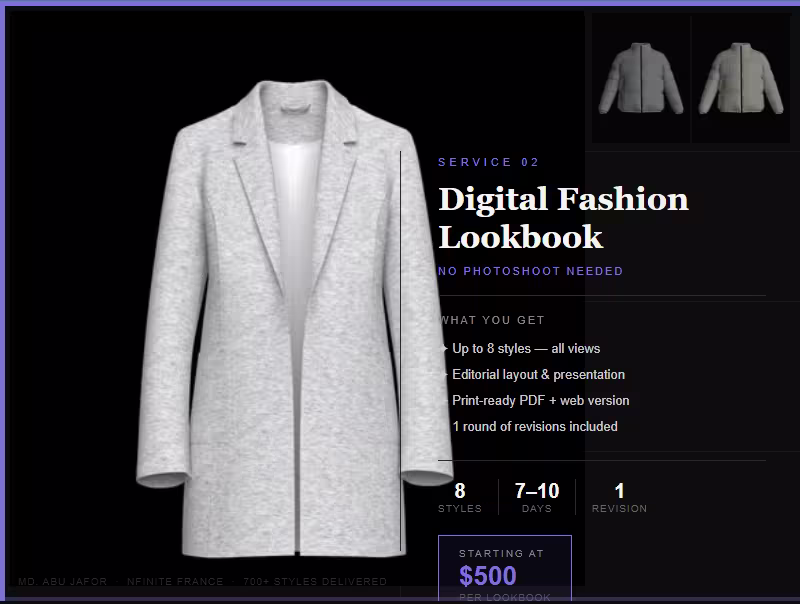 Cover image for Digital Fashion Lookbook Design