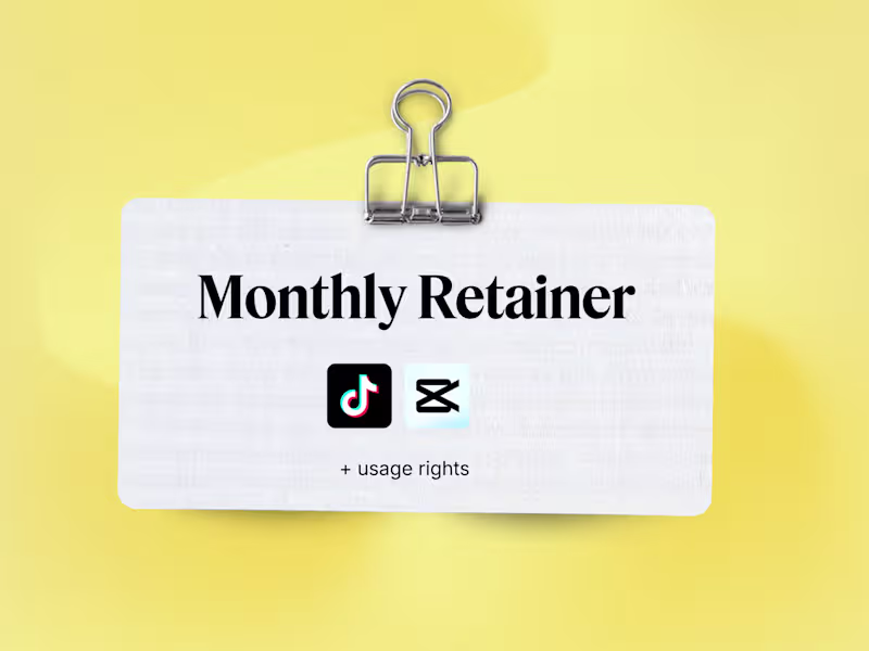 Cover image for Monthly Retainer (8–12 videos)