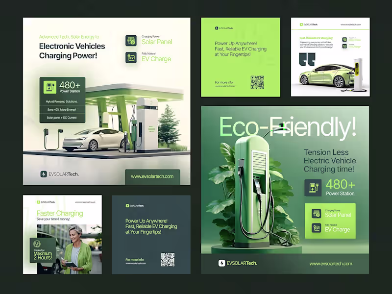 Cover image for Social Media Carousel Post Design for EVsolartech