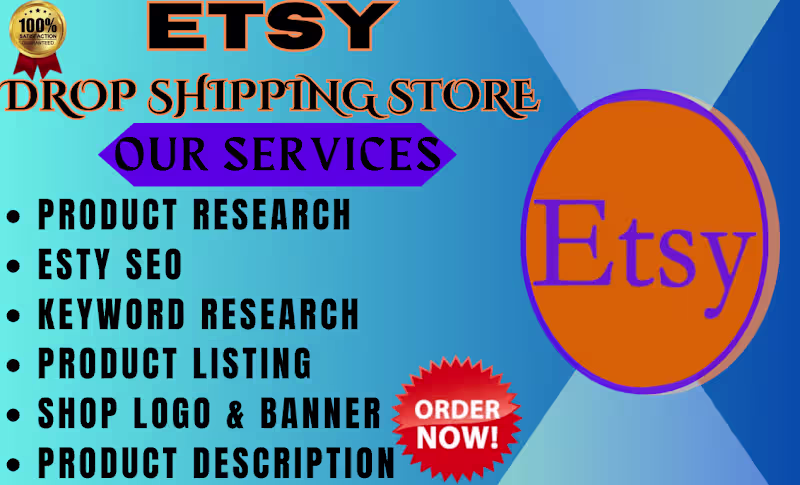 Cover image for Etsy Dropshipping Store Setup for Unique Product Sales