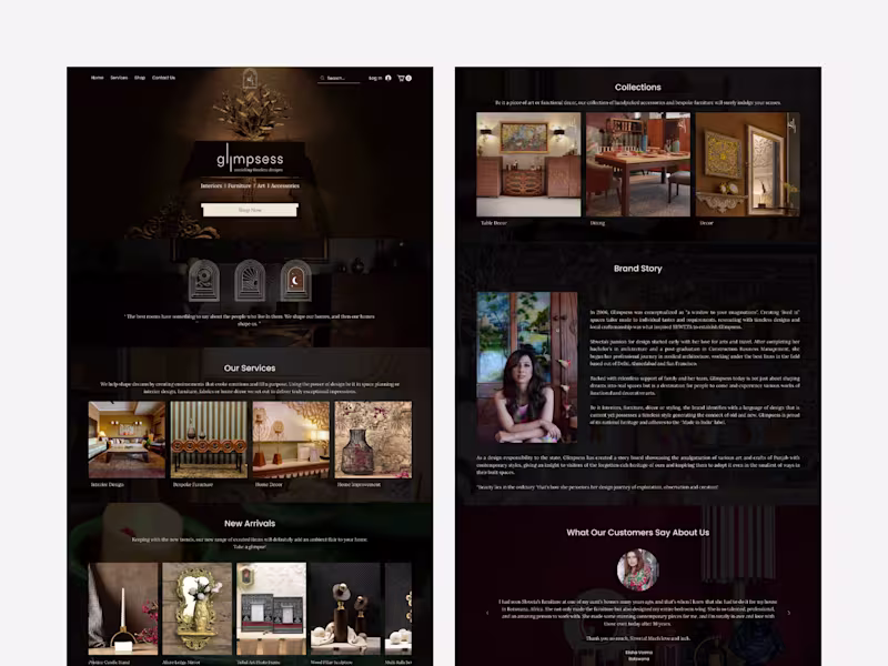 Cover image for Glimpses WIX Website Development