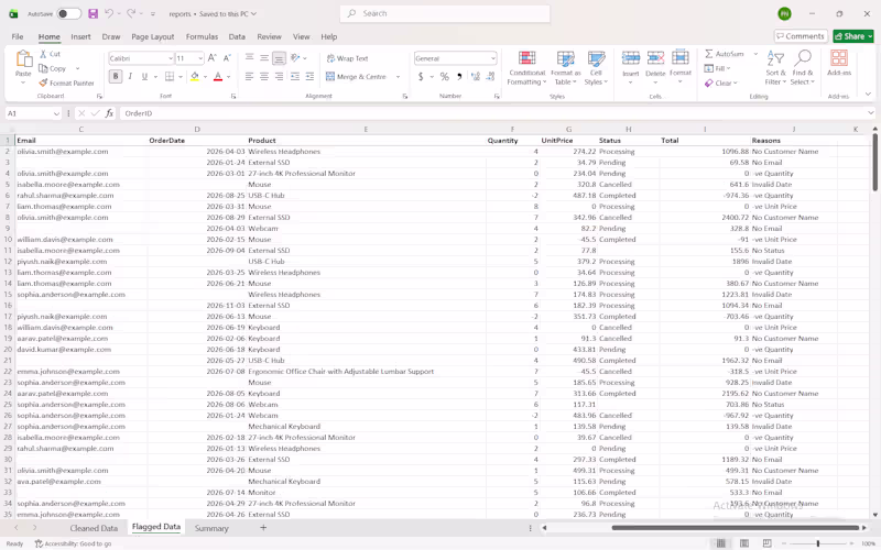 Cover image for I will clean and organize your CSV or Excel data