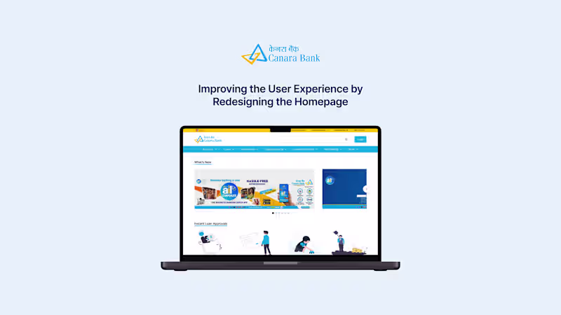 Cover image for Canara Bank Homepage Redesign