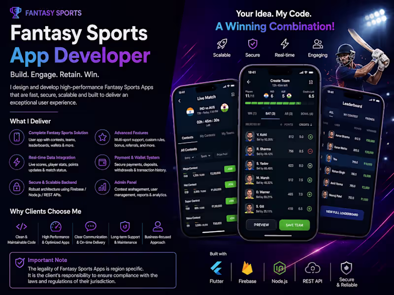 Cover image for Fantasy Sports Application 