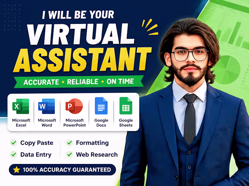 Cover image for Virtual Assistant & Data Entry Services