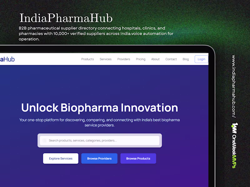 Cover image for IndiaPharmaHub - B2B Pharmaceutical Supplier Directory
