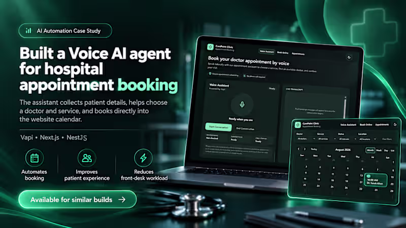 Cover image for Built an AI Voice Agent