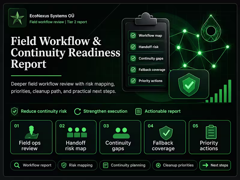 Cover image for Field Workflow & Continuity Readiness Report