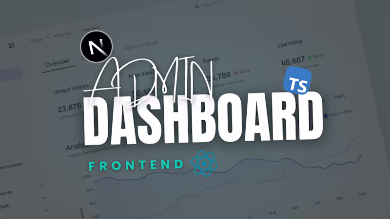Cover image for Custom Admin Dashboard Frontend