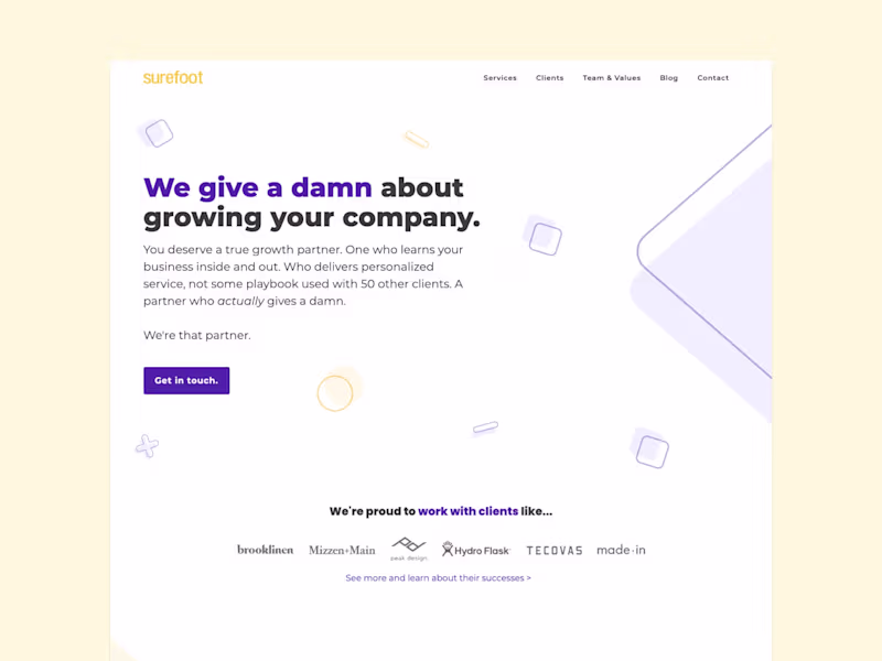Cover image for surefoot Website Redesign