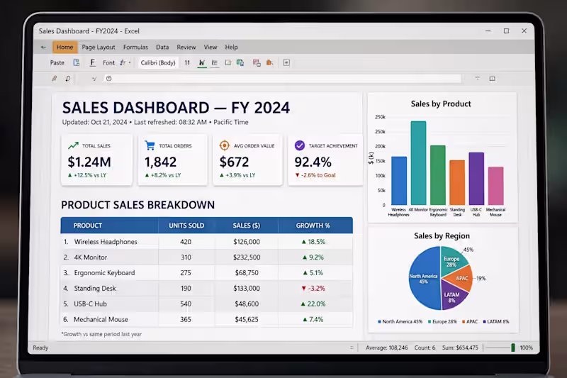 Cover image for I will clean messy Excel data & build dashboard in 24hrs