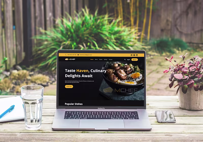 Cover image for Restaurant Website Landing Page Design