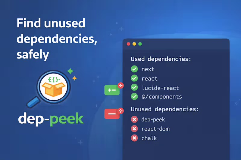 Cover image for dep-peek is a developer utility
