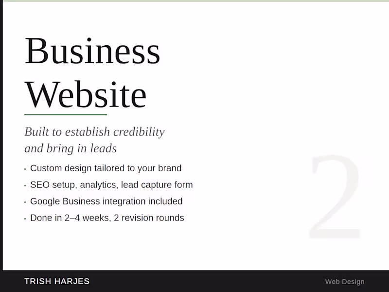 Cover image for Business Website