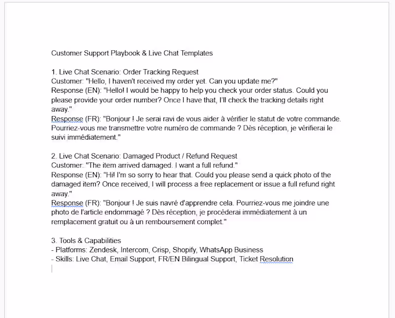 Cover image for Customer Support & Live Chat Representative (FR/EN)