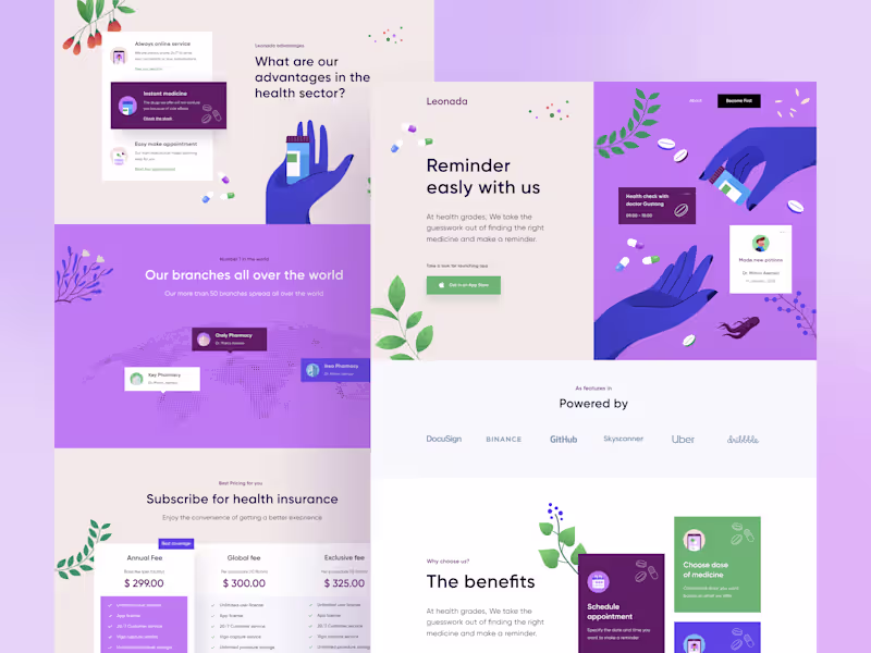 Cover image for Medicine Reminder Landing Page 💊