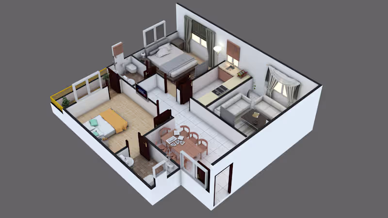 Cover image for The Modern 3D Floor Plan Visualization And Interior A seamle...