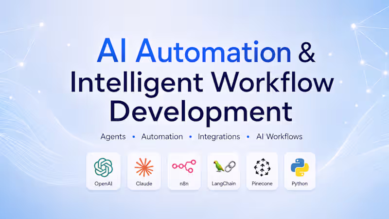 Cover image for AI Automation & Intelligent Workflow Development