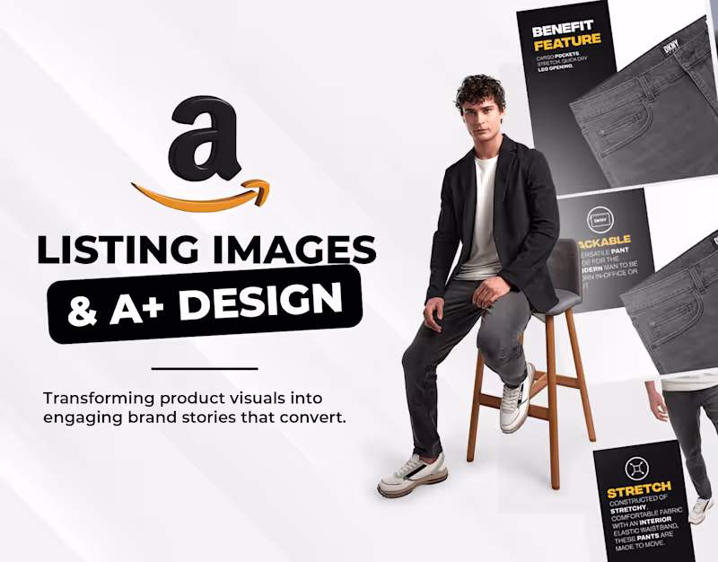 Cover image for Amazon Listing Images & A+ for a NYC Fashion Brand