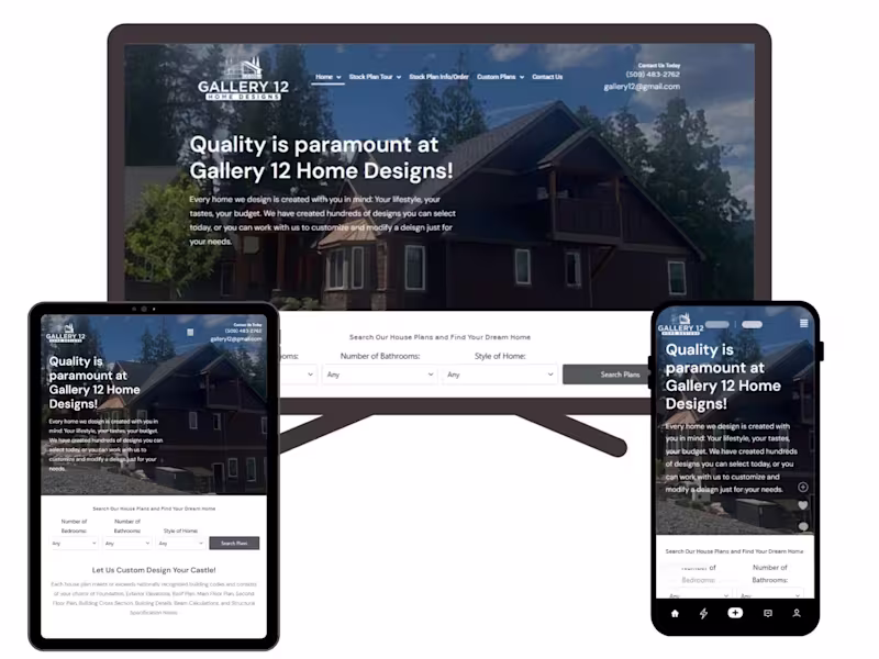 Cover image for Gallery 12 Designs: WordPress Site for Interior Studio