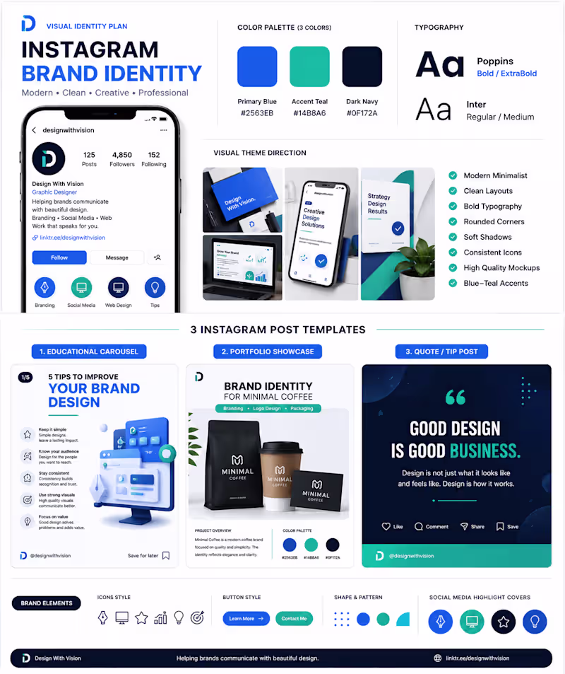 Cover image for Instagram Brand Identity & Visual