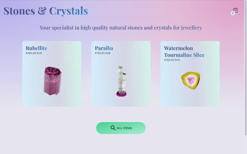 Cover image for stones & crystals