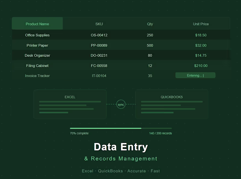 Cover image for Data Entry & Records Management