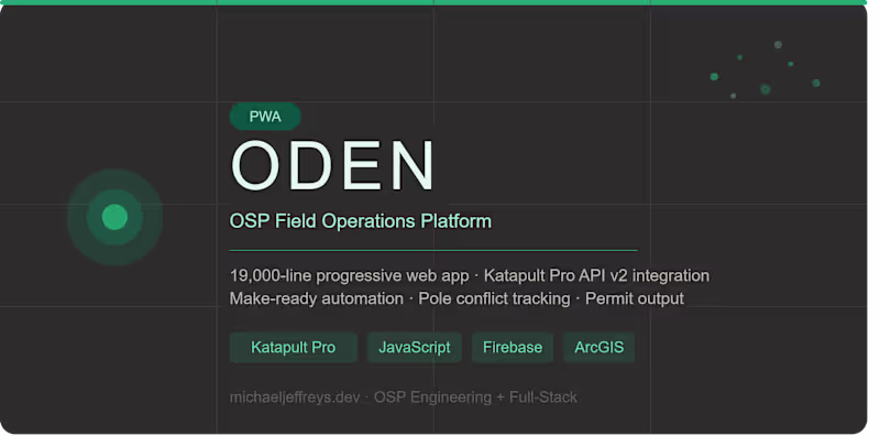 Cover image for Fiber Optic Field Operations PWA (19,000 Lines)