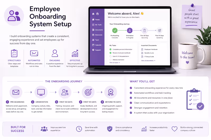 Cover image for Employee Onboarding System Setup