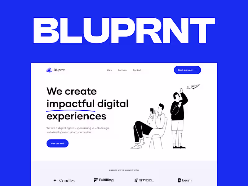 Cover image for Bluprnt — Digital Agency Website Design & Brand Experience